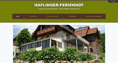 Desktop Screenshot of haflinger-ferienhof.de