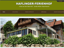 Tablet Screenshot of haflinger-ferienhof.de